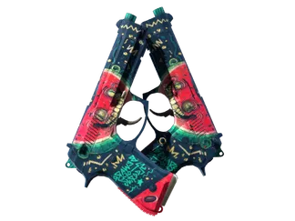StatTrak™ Dual Berettas | Melondrama (Well-Worn)