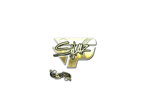 Sticker | skullz (Gold) | Paris 2023